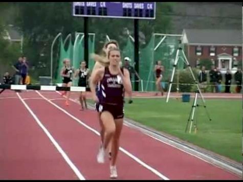 Kristen Wolfe winning 3K steeplechase at SoCon Championship