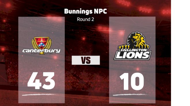 2022 Canterbury vs Wellington