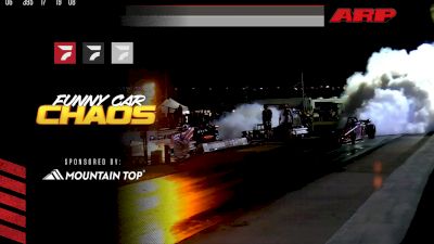 Side-By-Side Jet Car Race at Funny Car Chaos at Mo-Kan