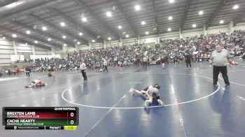 71 lbs Quarterfinal - Cache Hearty, Grantsville Wrestling Club vs Brexten Lamb, Cougars Wrestling Club