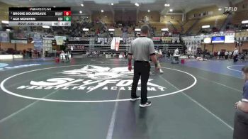 215 lbs Semifinal - Brodie Boudreaux, Beloit Hs vs Ace Monihen, Council Grove Hs