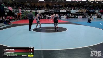 130 lbs Cons. Round 2 - Liam Rogers, Eagle River High School vs LUKAS NUXALL, Chugiak High School