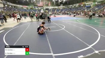 120 lbs Round Of 16 - Madden Kontos, GI Grapplers vs Kipp Cordes, Black Hills Wr Ac