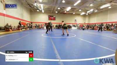 130-140 lbs Rr Rnd 5 - Harrison Kelley, Broken Arrow Wrestling Club vs Blake Jackson, Tulsa Blue T Panthers