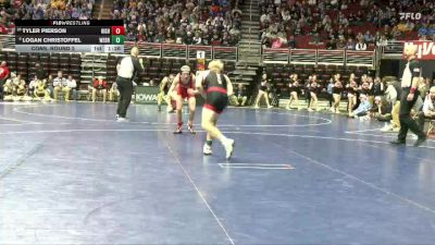 1A-132 lbs Cons. Round 2 - Tyler Pierson, Highland, Riverside vs Logan Christoffel, West Branch