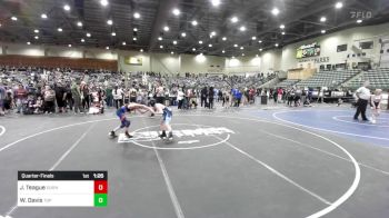 95 lbs Quarterfinal - Judah Teague, Durham Elite vs William Davis, Top Fuelers WC