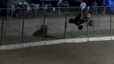 Justin Grant Tumbles High Into The Fence At Sweet Springs