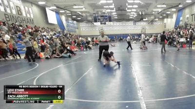 64 lbs Champ. Round 2 - Zach Abbott, Sanderson Wrestling Academy vs Levi Starr, Roy Wrestling Club