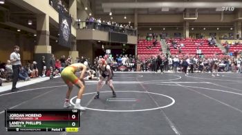 130 lbs Round 1 (6 Team) - Jordan Moreno, The Untouchables vs Landyn Phillips, $nowmen