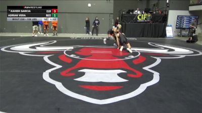 108 lbs Round Of 16 - Xavier Garcia, Clovis West vs Adrian Vera, Wasco HS