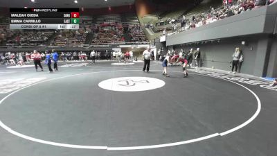 145 lbs Consi Of 8 #1 - Maleah Ojeda, Sanger vs Emma Carrillo, East Bakersfield