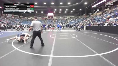 165 lbs Cons. Round 1 - Gavin Puchalla, Lenexa - St. James Academy HS vs Vince Dugan, Overland Park - St. Thomas Aquinas HS