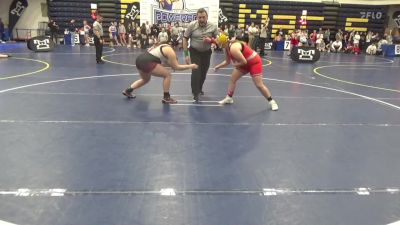 190 lbs Quarterfinal - Amelia Michelucci, Fort Cherry vs Kami Anthony, Steubenville-OH