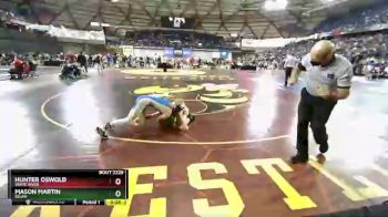 2A 113 lbs Cons. Round 2 - Hunter Oswold, White River vs Mason Martin, Selah