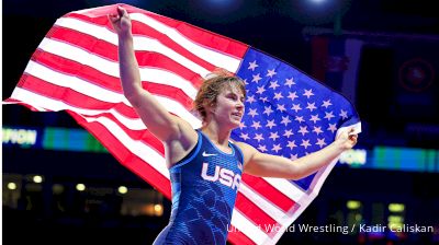 Dom Parrish Celebrates After Winning Her First World Title