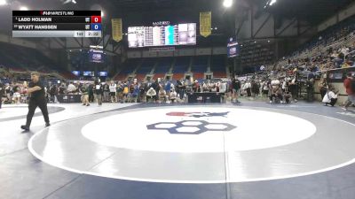 215 lbs Cons. Quarters - Ladd Holman, Utah vs Wyatt Hanssen, Utah
