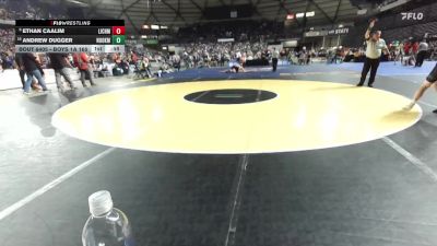 Boys 1A 165 lbs Cons. Round 3 - Andrew Dugger, Nooksack Valley vs Ethan Caalim, Life Christian Academy