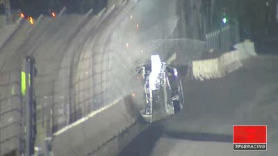 IMCA Stock Car Flips, Tears Down Fence At Keller Auto Speedway