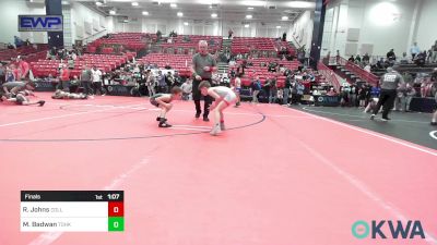 64 lbs Final - Ryzen Johns, Collinsville Cardinal Youth Wrestling vs Marcus Badwan, Team Of Hard Knox