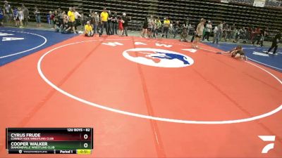 82 lbs Cons. Round 5 - Cyrus Frude, Cowboy Kids Wrestling Club vs Cooper Walker, Diamondville Wrestling Club