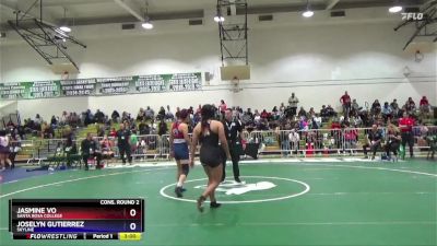 145 lbs Cons. Round 2 - Jasmine Vo, Santa Rosa College vs Joselyn Gutierrez, Skyline