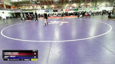 131 lbs Cons. Round 10 - Cayden Condit, Lindenwood University vs Emily Frost, Iowa