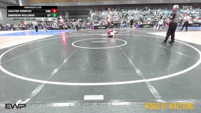 102 lbs Consi Of 8 #2 - Aaliyah Kemplin, Ceres Pups Wrestling Club vs Emerson Rollings, Tulsa Blue T Panthers