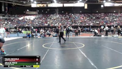 114 lbs Quarterfinal - Gracie Price, Thunder Ridge vs Talea Nichols, Rocky Mountain