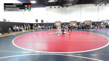 126 lbs Consi Of 8 #1 - Alex Krajeski, Pomperaug/Watwn/Naug vs Masson Caccamo, Gilbert/Torr/Wolc