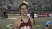 Andrew Poore from Indiana University after winning the College Men's 3k Steeplechase