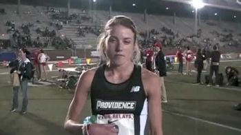 Charlotte French O'Carroll from Providence College after winning the College Women's 3k Championship