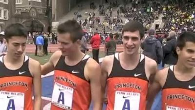 Princeton after winning the College Men's 4xMile Championship of America