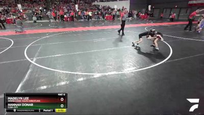 55 lbs Quarterfinal - Hannah Donar, Cuba City vs Madelyn Lee, Winneconne Youth Wrestling