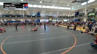 110 lbs Semifinal - Isabella Thiel, Unattached vs Zoey McDonald, Unattached