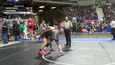 130 lbs Quarterfinal Kylie Medill, Lion Elite vs Maysa Pagura, Plainville Kids Wrestling Club