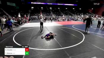 46 lbs Semifinal - Nash Bowker, Thermopolis WC vs Trace Abarca, Casper WC