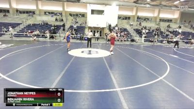 165 lbs Cons. Round 4 - Benjamin Rivera, Alfred State vs Jonathan Neypes, Norwich