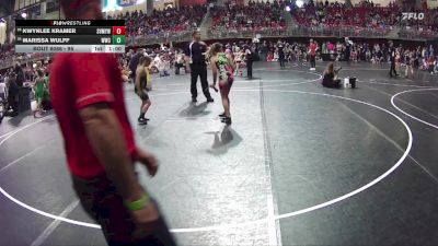 95 lbs Cons. Round 2 - KwynLee Kramer, Sandhills Valley Mavericks Youth Wrestling vs Marissa Wulff, Westside Wrestling Club