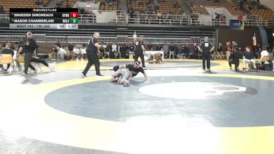 190 lbs Quarterfinal - Braeden Simoneaux, New York Military Academy vs Mason Chamberlain, Malvern