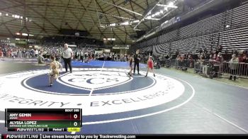 63 lbs Cons. Round 2 - Amy Gemin, NWWC vs Alyssa Lopez, Damaged Ear Wrestling Club