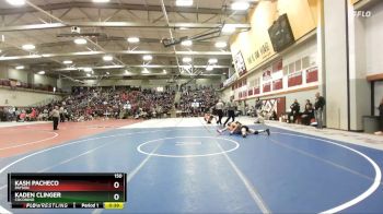 150 lbs Cons. Round 3 - Kaden Clinger, Coconino vs Kash Pacheco, Payson