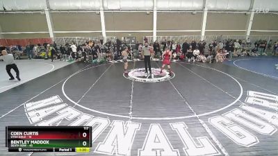 117 lbs Round 1 (4 Team) - BENTLEY MADDOX, Death Row vs Coen Curtis, Utah Gold