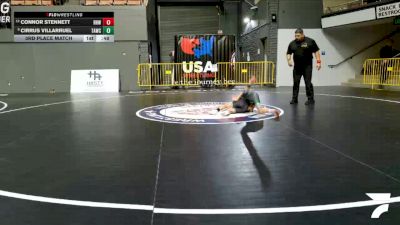 Intermediate Boys - 67 lbs 3rd Place Match - Cirrus Villarruel, Team Arcata Wrestling Club vs Connor Stennett, Rough House Wrestling