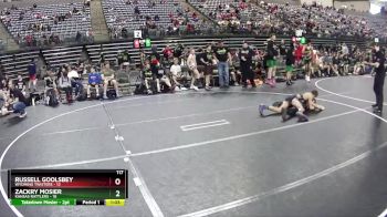 117 lbs Semis & 1st Wrestleback (8 Team) - Zackry Mosier, Kansas Rattlers vs Russell Goolsbey, Wyoming Twisters