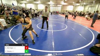 90 lbs Round Of 16 - Cannon Aldridge, Saints Wrestling Club vs Chance Dewey, Tulsa Blue T Panthers