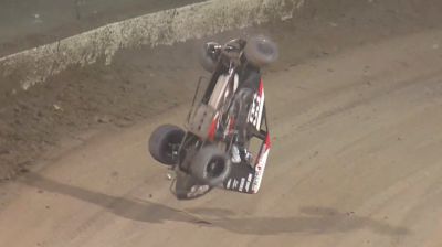 Mitchell Moles End-Over-End Midget Flip At 4-Crown Nationals