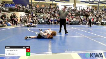 49 lbs Quarterfinal - Jasper Lockett Jr, Cowboy Wrestling Club vs Wyatt Adkisson, Harrah Little League Wrestling