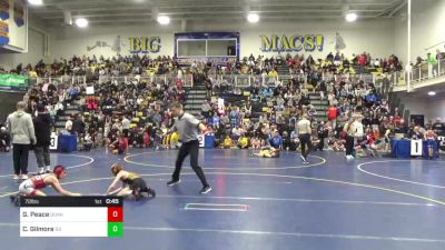 72 lbs Round Of 32 - Gabe Peace, Quaker Valley vs Cyler Gilmore, G3