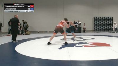 125 kg Cons. Rd Of 16 - Odin Schwabenbauer, Ascend Wrestling Academy vs Lucas Lawler, Buffalo Valley RTC