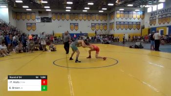 132 lbs Round Of 64 - Preston Walls, CFWA vs Bennett Brown, JB